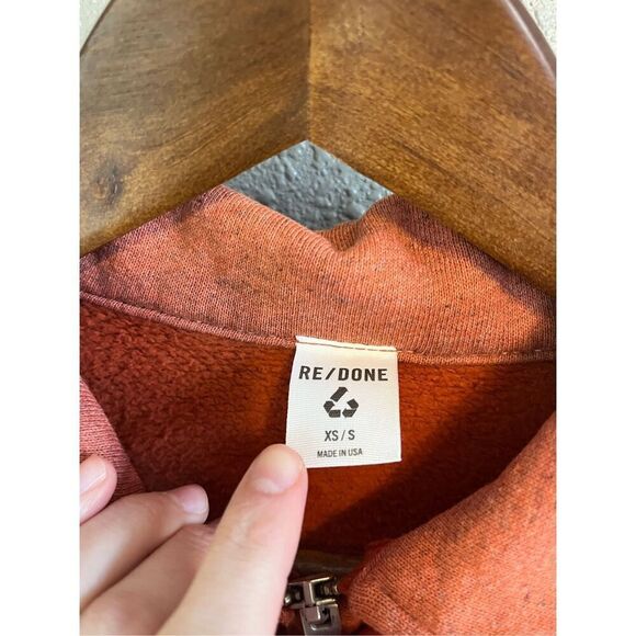 Re/Done Vintage Upcycled Cropped Germany Quarter Zip Size XS/S - Picture 3 of 5